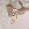 thumbnail image 2 of Certified 2 Ct Oval Cut D/VVS1 Natural Moissanite 4 Prong Solitaire Engagement Ring 14K Yellow Gold Plated Silver, 2 of 5