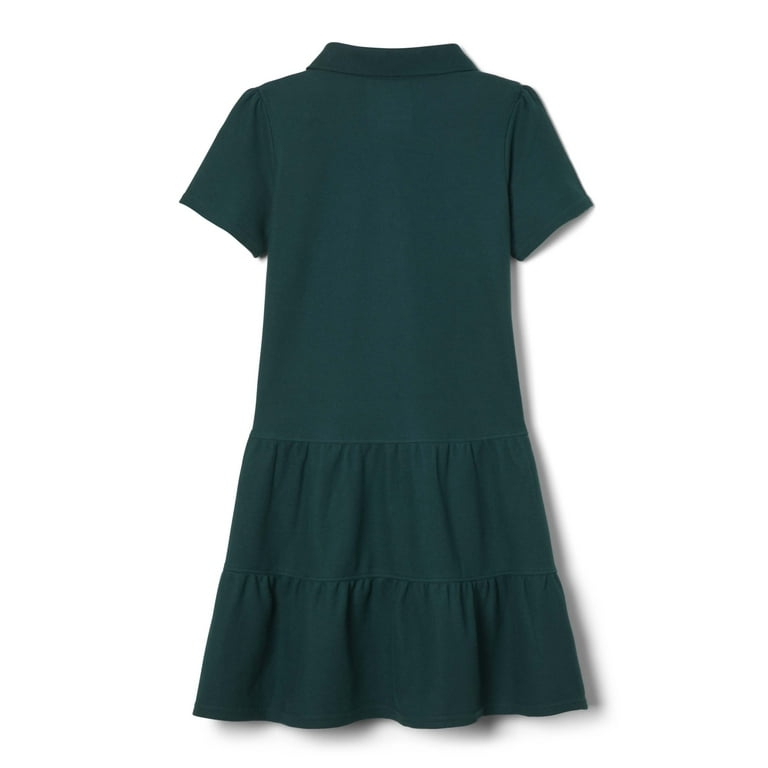 French Toast Girls Ruffled Pique Polo Dress Walmart