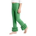thumbnail image 2 of Karoyedx Leggings for Girls Cotton Toddler and Baby Girls Cotton Leggings Pants Full Length Basic Leggings Stretchy Legging Tight Pants Dark Green Size,11-12Y, 2 of 8