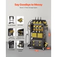 thumbnail image 3 of VEVOR 4-tier Tool Organizer Cart with Charging Station Garage Cart on Wheels, 3 of 9
