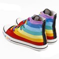 thumbnail image 4 of New Graffiti Rainbow High Top Canvas Shoes | Trendy Hand Painted Couple Shoes | All-match Sport Sneakers, 4 of 9