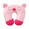 thumbnail image 1 of Ounissouiy Almohadas suaves en forma de U, portátiles y cómodas para viajar, almohadas cómodas en forma de U para dormir lindo Juegos de cama Cerdo rosa 26*30cm, 1 of 6