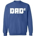 thumbnail image 2 of OXI Crewneck Sweatshirt - Dad Square, Basic Casual Sweatshirts for Men's and Women Fleece Sweatshirt Long Sleeve - Indigo Blue Small, 2 of 2