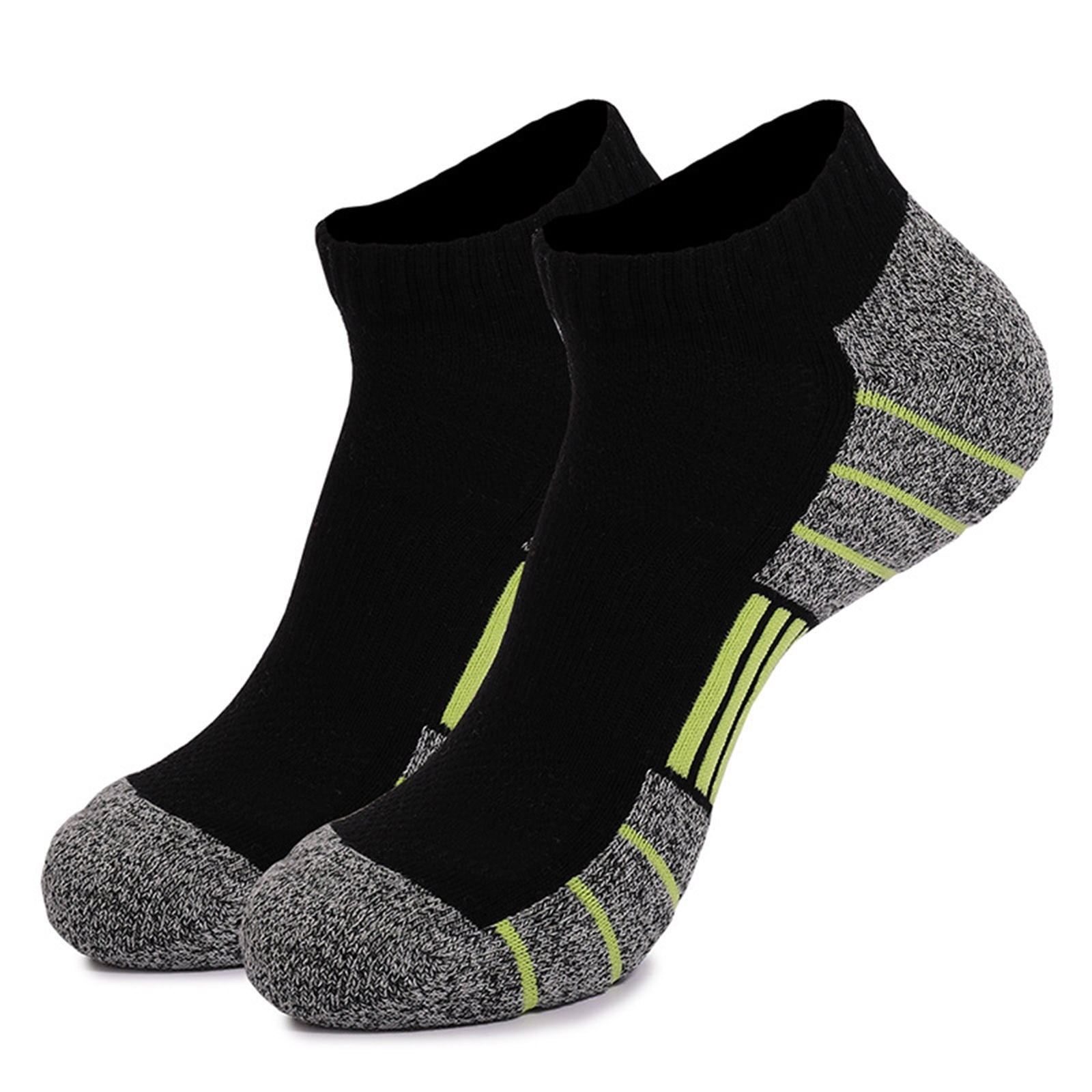 Riecok 6 Pairs Mens Ankle Socks Thick Thermal Non Slip Grip Crew Socks Low Cut Breathable Soft Comfortable Socks for Travel Hiking and Running