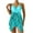 Blue, variant on Wyobmus Women's Halter Tankini Swimdress 2 Piece Plus Size Swimsuits Tummy Control Bathing Suits Swim Dress With Shorts Black