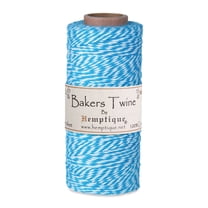 Hemptique Bakers Twine - Blue and White, Single Spool