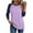 Pink, variant on RongHuan 3/4 Sleeve Tops for Women Plus Size Crew Neck Baseball Shirts Casual Color Block Tshirts Loose Fit Comfy Tees