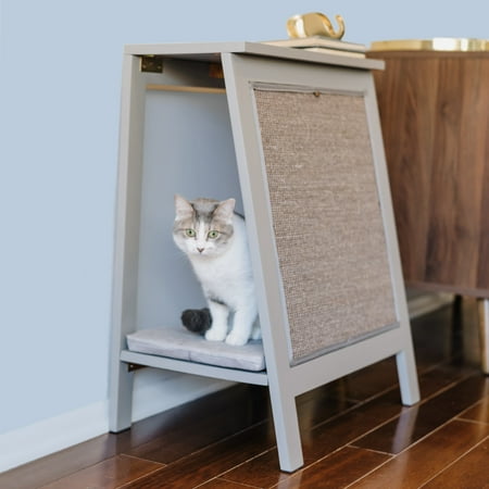 UPC: 0707321503028 | The Refined Feline  A-Frame Cat Bed  Smoke