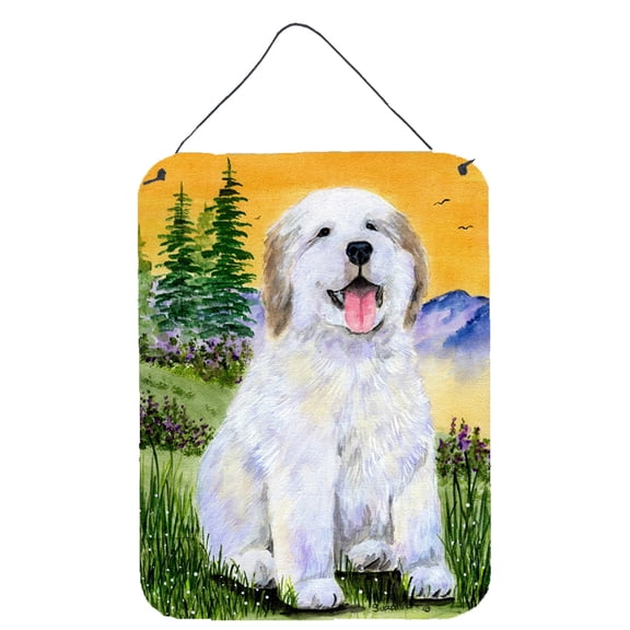 Caroline's Treasures Great Pyrenees Wall Hanging Prints Aluminium Metal, 16" x 12", Multicolor