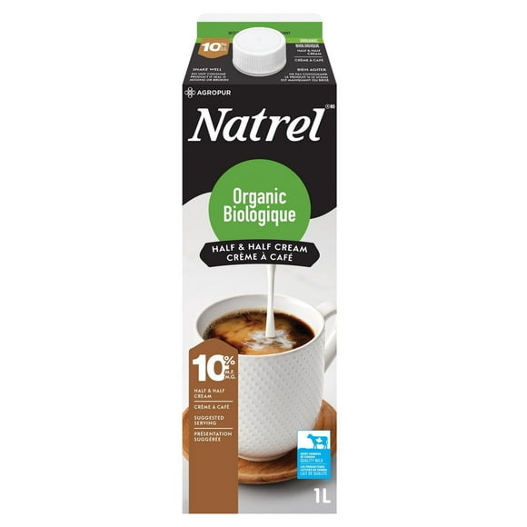 Natrel Organic 10% Half & Half Cream, 1 L