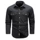 thumbnail image 2 of Fiudx Camisa de Terciopelo de Manga Larga para Hombre, Chaqueta de Trabajo Gruesa y Cálida, Elegante Chaqueta Informal con Capucha, Ideal para Salir a La Oficina, Cómoda y a La Moda, Talla M-5Xl., 2 of 5