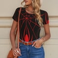thumbnail image 6 of Balery Red Spider Women's Short Sleevee Crew Neck Bodysuit Tops Short Sleeve Tops Basic-Medium, 6 of 7
