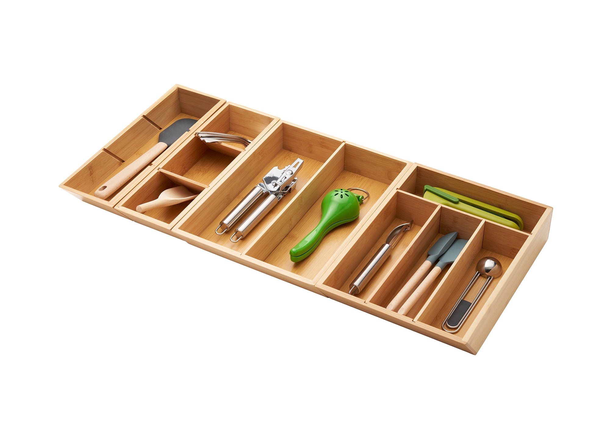 TRINITY EcoStorage® | 4-Piece Bamboo Drawer Organizer | w/ Dividers