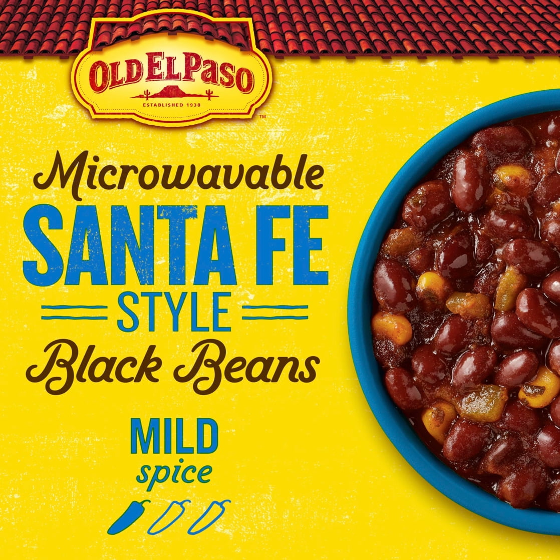 (8 pack) Old El Paso Black Beans, Santa Fe Style, Microwavable Pouch, 8.8 oz