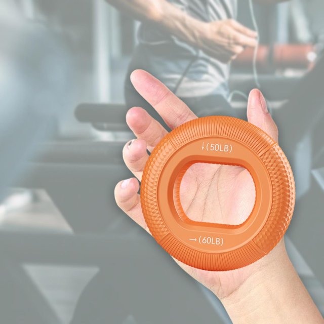 Anillo fortalecedor de agarre de mano ejercitador de antebrazo antideslizante de silicona Naranja 50 a 60LB Colamx