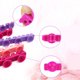 thumbnail image 5 of GOOHOCHY Porta brochas de maquillaje de silicona portátil con 4 ventosas Brocha de maquillaje Organizador de cosméticos Estante de brochas de secado Herramienta de belleza (Rosa roja), 5 of 7