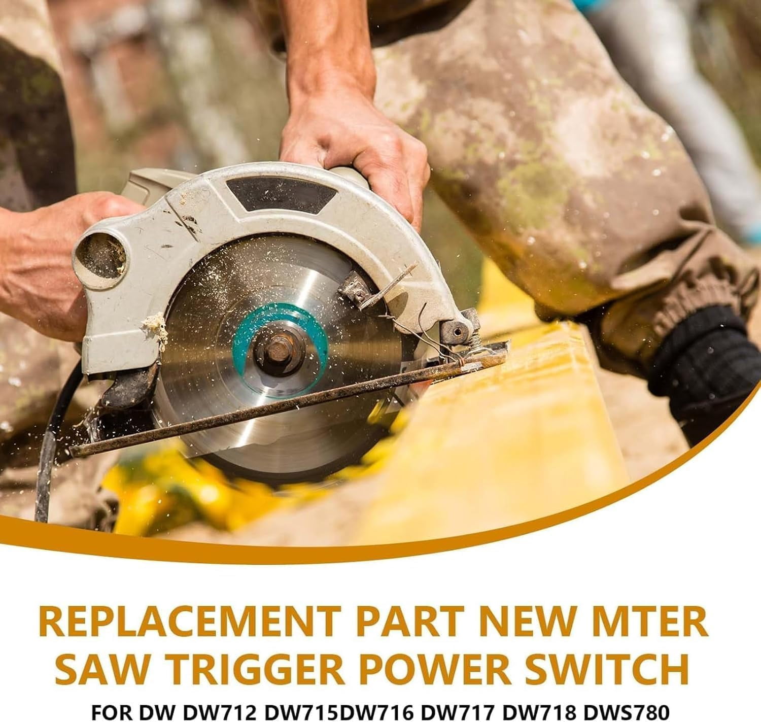ABCISI Miter Saw Trigger Power Switch Replacement Part for DW712 DW715 DW716 DW717 DW718 DWS780, Non-OEM Parts, But Quality Meets OEM Manufacturing Requirements