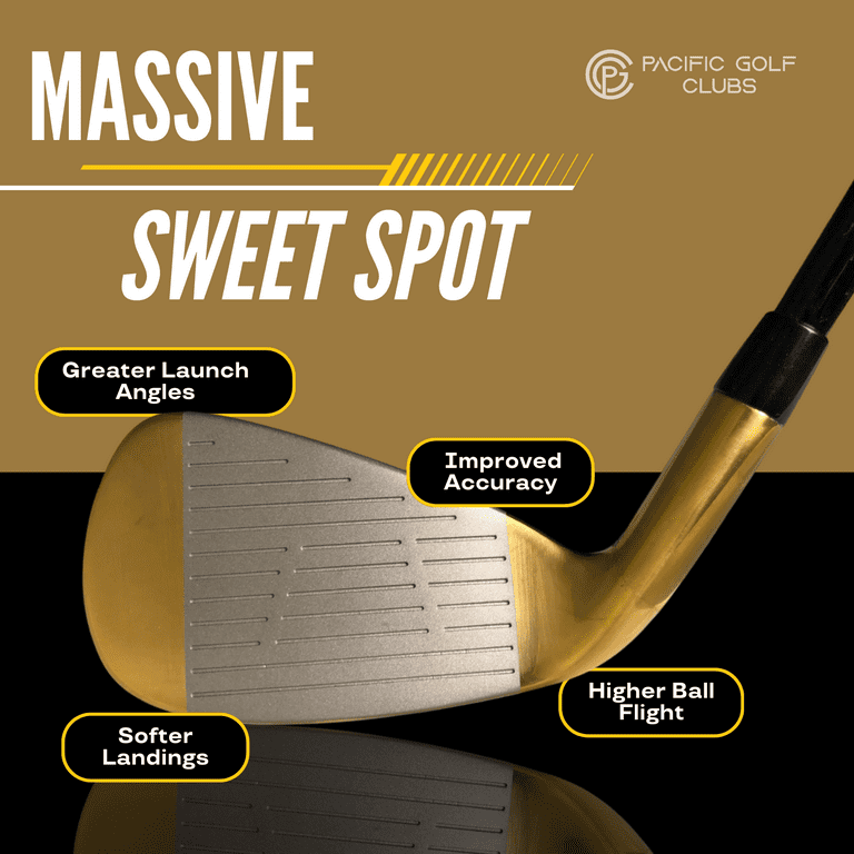 Pacific Golf Clubs Men's FLT-1 Gold Premium Iron Set #6-SW Senior