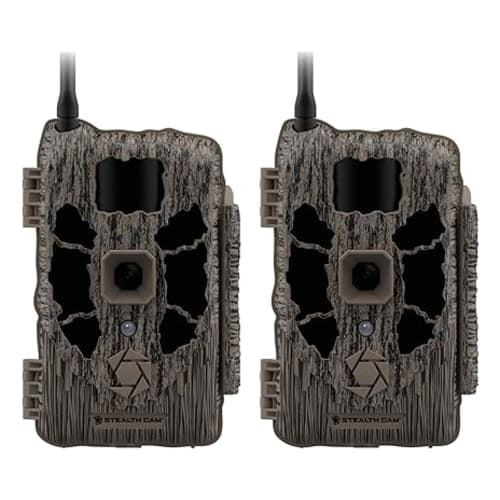 Stealth Cam Deceptor Max 40MP Cellular Trail Camera 2 Pack, 1440p Video, No-Glo Infrared, Dual Network, 36 LED (STC-DCPTRX-2PK)