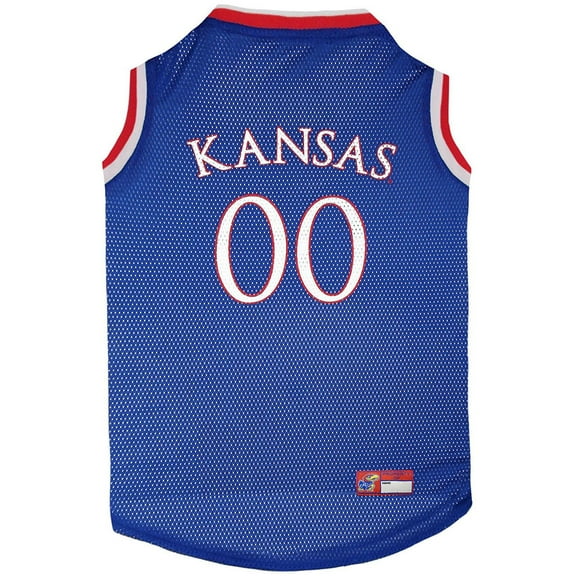 Pets First NCAA Kansas Jayhawks Basketball Mesh Jersey - Licensed, Brand NEW, 5 Collegiate Teams in 6 sizes