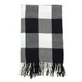 thumbnail image 6 of Fennco Styles Classic Buffalo Check Fringe 50 x 60 Inch Throw - Red Throw Blanket for Couch, Living Room, Bedroom, Christmas, Holiday and Home Décor, 6 of 7