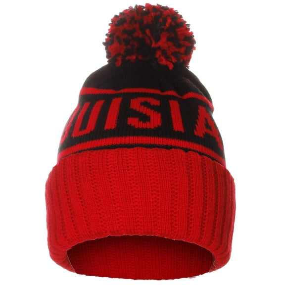 US Cities USA Great American Cities States Cuff Knit Pom Pom Beanie Hat Cap