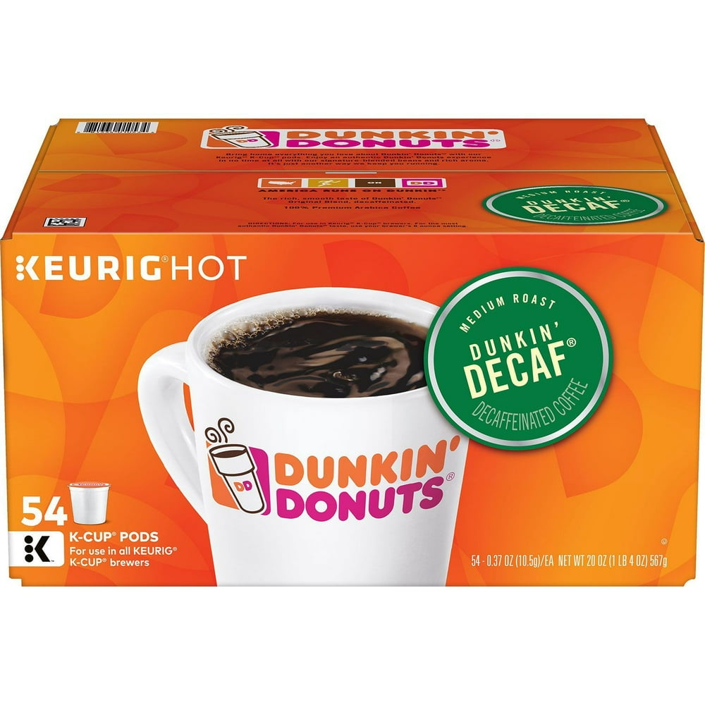 Dunkin' Donuts Decaf Coffee KCups, Medium Roast (54 ct.)