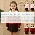 thumbnail image 3 of Conjuntos de blusas y camisas de cuello redondo y manga larga Cárdigan de lazo para niña Conjunto de suéter de punto Cárdigan para niña Conjunto de dos piezas Top y falda Top de poliéster para niños, 3 of 7
