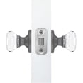 thumbnail image 2 of Passage Octagon Crystal Door Knobs Dark Grey Round Rosette, 2 of 7