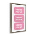 thumbnail image 3 of Stupell Industries Yes Girl You Can Tickets Brown Framed Floater Canvas Wall Art, design by Lettered and Lined, 25 x 17, 3 of 9