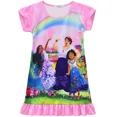 thumbnail image 1 of Vestidos infantiles para niñas, Encanto de Disney, vestido de verano de dibujos animados, pijamas para niñas pequeñas, camisones de seda de leche de princesa para niñas, 1 of 5