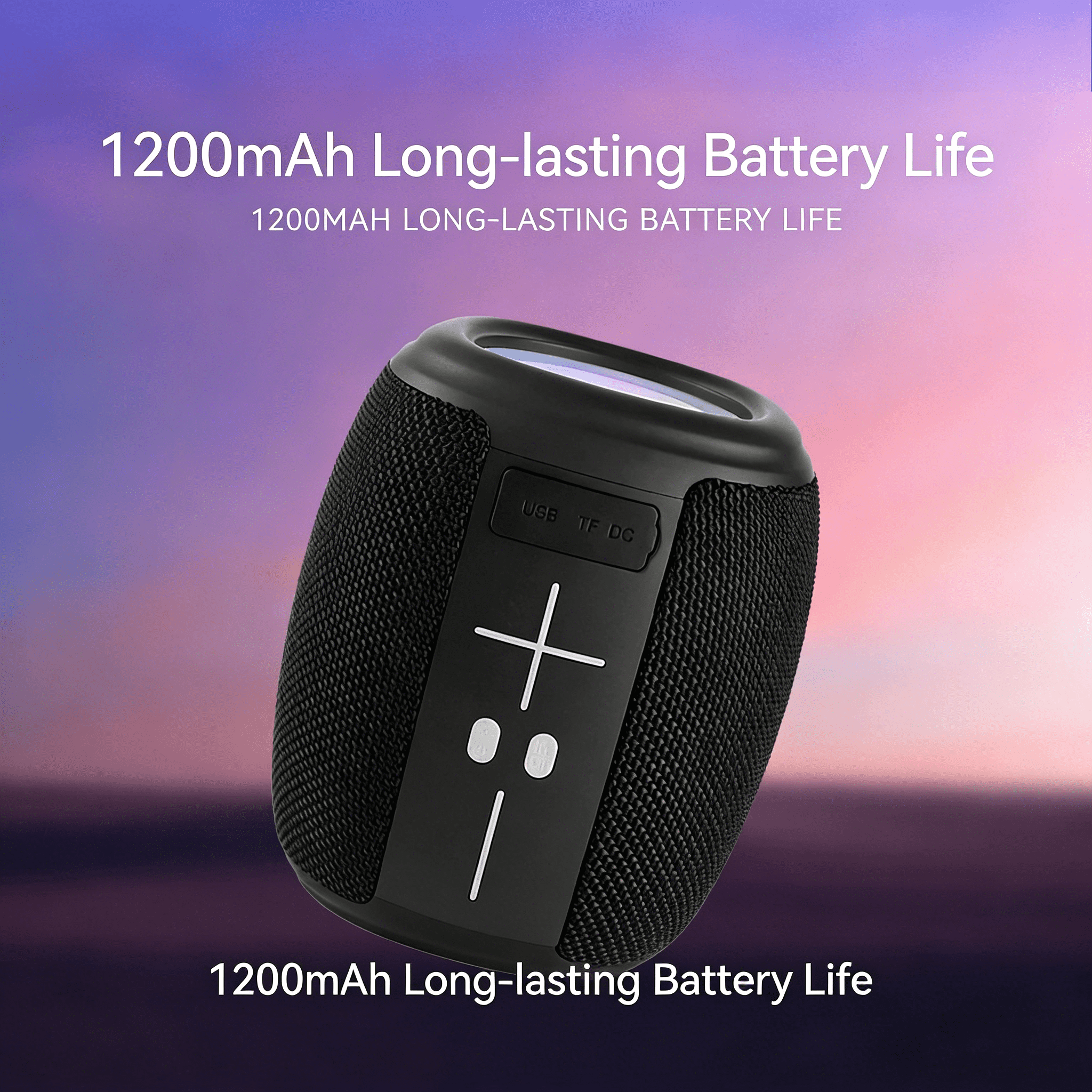 New Portable Bluetooth Speaker, Fabric Design with TF Card Playback, Dual Magnet Deep Bass & Hi-Fi Sound, Long Battery Life, Compact for Home, Outdoor Gatherings & Picnics
