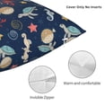 thumbnail image 3 of Yiaed Sea Creatures Print Pillow Covers Super Soft Decorative Square Throw Pillow Covers Case Cushion Covers for Sofa Couch Bedroom Car Decor（No pillow core）-26"x26", 3 of 7