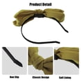 thumbnail image 4 of Unique Bargains 1 Pcs Satin Bow Knot Headband Fashion Hairband for Women Yellow 0.31 Inch Wide, 4 of 7