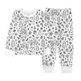 thumbnail image 4 of WOYY Girls Coloring Pajama Sets DIY Doodle Long Sleeve Top Pants Kids Sleepwear, Sizes 2-10, 4 of 6