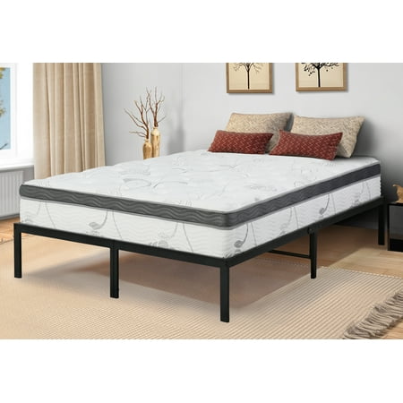 - GranRest 14 Inch Innovative Metal Platform Bed Frame, Twin