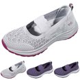 thumbnail image 2 of NOKIO Women's Mesh Breathable Slip On Platform Sneakers, Outdoor Non-Slip Comfort Orthopedic Fashion Walking Shoes Women Sports Shoes Flat Soft Bottom Non Slip Elastic Strap Upper Shoes, 2 of 8