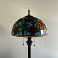 thumbnail image 5 of Tiffany Floor Lamp Blue Red Orange Stained Glass Rose Flowers For Living Room Bedroom 16"W*16"D*64"H, 5 of 7