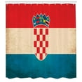 thumbnail image 3 of Ambesonne Croatia Shower Curtain, European Country Flag Art, 69"Wx70"L, Dark Pink Beige, 3 of 3