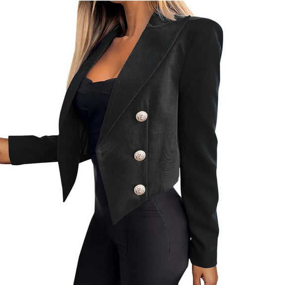 Fesfesfes Blazer Coat for Women Casual Comfortable Soild Long Sleeve Tops Jacket Outwear