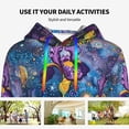 thumbnail image 4 of Haiem Cosmic Purple Irises for Women's Fashion Hoodies & Sweatshirts with Kangaroo Pocket,Hooded Sweatshirt with Eye-catching Drawstrings-XX-Large, 4 of 7
