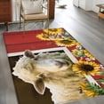 thumbnail image 4 of Area Rug 48×72in, Farm Red Barn and Animal Sheep Floor Carpet Living Room Rug, Blooming Sunflower Floral Art Non-Slip Welcome Mat Indoor Rugs for Bedroom Dining Room, 4 of 9