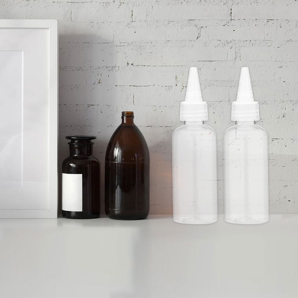 Masteelf 20 Pcs Liquids Spike Squeeze Bottle Pigment Storage Bottles 12X3.5X3.5CM White