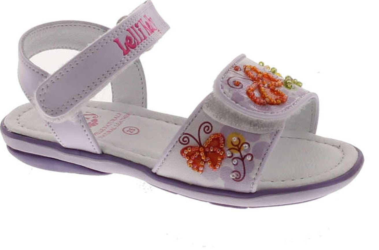 Lelli Kelly Silver Glitter Dania Adjustable Heart Girls Sandals LK9546 