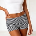 thumbnail image 5 of LEKWK Shorts for Women Lightweight Fold Over Soft Micro Mini Shorts Elastic Waist Slim Fit Lounge Pajama Bottoms Y2K Summer Fashion Yoga Athletic Outfits, 5 of 5