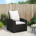 thumbnail image 1 of vidaXL Chaise Longue de Jardin avec Coussins en Rotin Synthétique Noir, 1 of 5