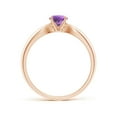 thumbnail image 2 of ANGARA Natural 0.45 Ct. Amethyst Solitaire Ring in 14K Rose Gold for Women (Ring Size: 4), 2 of 8