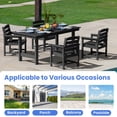 thumbnail image 4 of JUSTLET 5 PC Outdoor Patio Furniture Set, Patio Dining Sets, 4 Chairs and 1 Table, Black, 4 of 10