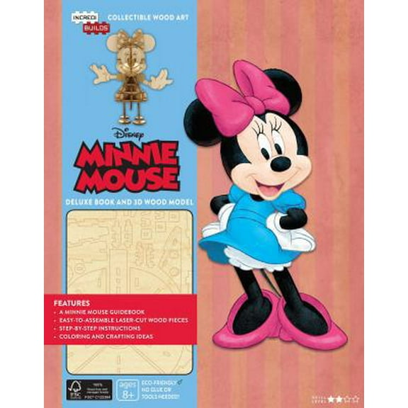 Pre-Owned IncrediBuilds: Walt Disney: Minnie Mouse Deluxe Book and Model Set (Hardcover) 1682980936 9781682980934