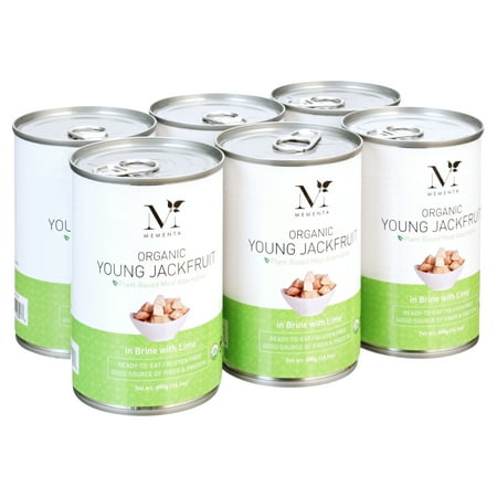 Mementa Inc (6 Pack) Organic Jackfruit in Brine with Lime, 14 oz. Can